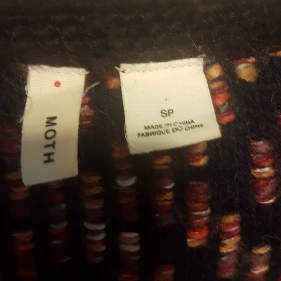 Anthropologie Moth Keavy jacquard waterfall front wool blend cardigan s… - Picture 11 of 12